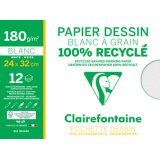 Dessin à Grain 100% Recyclé pochette 12F 24x32 180g