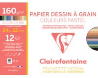 Papier dessin 'à Grain', couleurs pastel