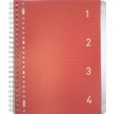 Cahier à spirale 4en1, A4, ligné, 200 pages