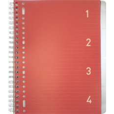 Cahier à spirale 4en1, A4, ligné, 200 pages