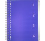Cahier à spirale 4en1, A4, ligné, 200 pages