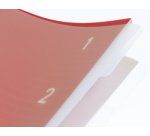 Cahier à spirale 4en1, A5, ligné, 200 pages, rouge