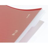 Cahier à spirale 4en1, A5, ligné, 200 pages, rouge