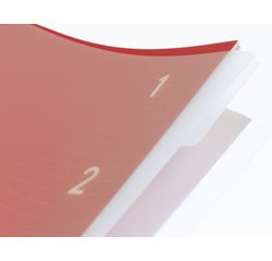 Spiraalschrift 4-in-1, A5, gelijnd, 200 pagina's, rood