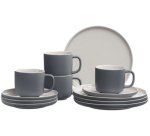 Service à café JASPER, 12 pièces, gris