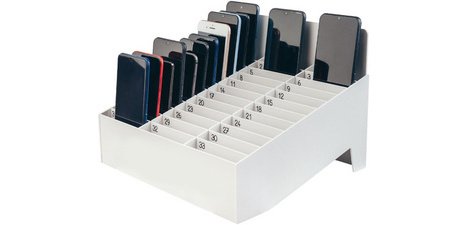Opslag voor smartphones met 33 compartimenten, grijs