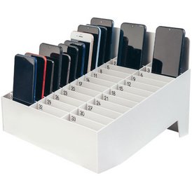 Rangement pour smartphones avec 33 logements, gris
