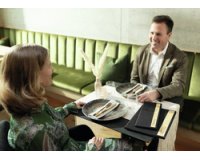 Chemise pour menu avec sérigraphie, A5, gris foncé