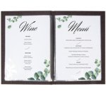 Chemise pour menu avec imprimé, A4, gris foncé