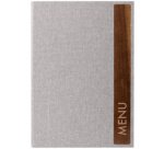 Chemise pour menu avec imprimé, A4, gris foncé