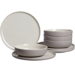 Service de table JASPER, 8 pièces, taupe