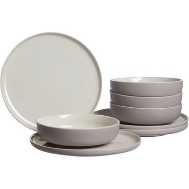 Service de table JASPER, 8 pièces, taupe