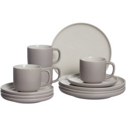 Service à café JASPER, 12 pièces, taupe