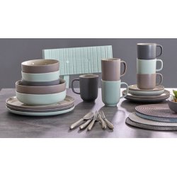 Service de table JASPER, 8 pièces, gris
