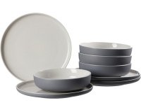 Service de table JASPER, 8 pièces, gris