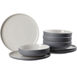 Service de table JASPER, 8 pièces, gris