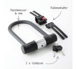 Antivol en U avec support, longueur: 190 mm