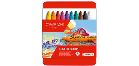 Pastel à la cire NEOCOLOR I, étui métal de 15
