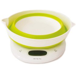 Weegschaal Bol Up, opvouwbaar, wit / lichtgroen