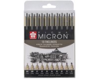 Feutre pointe fine PIGMA MICRON, étui de 10, noir