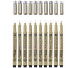 Feutre pointe fine PIGMA MICRON, étui de 10, noir