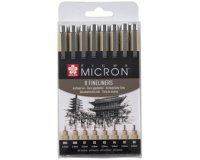 Viltstift fijne punt PIGMA MICRON, etui van 8, zwart