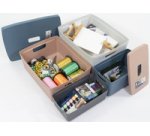 Boîte de rangement, PP, 5 litres, bleu