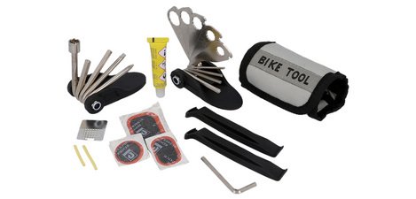 Multi-tool & Puncture Repair Kit for Bicycle, 32 Pieces