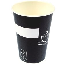 Gobelet en carton Eco, 0,18 L, noir/blanc