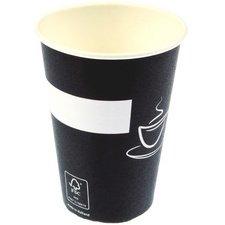 Gobelet en carton Eco, 0,18 L, noir/blanc