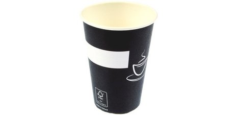 Gobelet en carton Eco, 0,18 L, noir/blanc