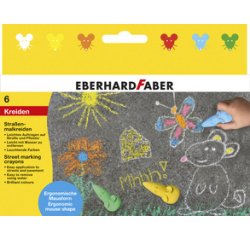 Craie de trottoir Souris, étui en carton de 6