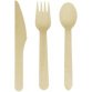 Couverts jetables, en bois, 200 pièces