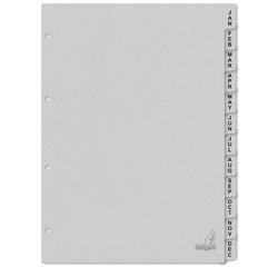 Intercalaire carton ECO, mois, A4, 12 pièces