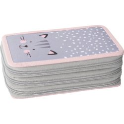 Étui scolaire Triple Decker Chat, 36 pièces