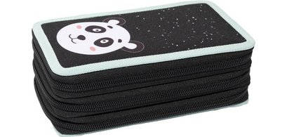 Étui scolaire Triple Decker Panda, 36 pièces