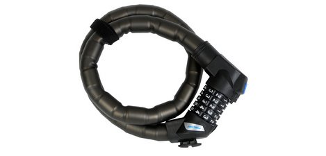 Diebstahlsicheres Fahrradschloss, Länge: 900 mm, schwarz