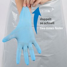 Gant en nitrile Rapid-On, S, non poudré, bleu