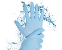 Handschoen van nitril Rapid-On, maat L, ongepoederd, blauw