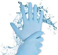 Handschoen van nitril Rapid-On, maat L, ongepoederd, blauw