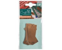 Étiquette à coudre Craft Labeler, cuir, marron