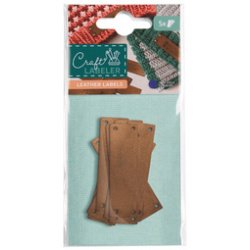 Étiquette à coudre Craft Labeler, cuir, marron