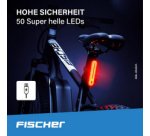 Feu arrière LED pour vélo, 50 diodes