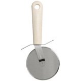 Roulette à pizza BIO, longueur: 220 mm, inox/crème