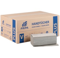 Fripa Essuie-mains PLUS, 250 x 230 mm, pli en V, naturel