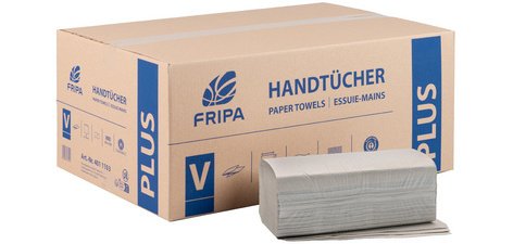 Fripa Essuie-mains PLUS, 250 x 230 mm, pli en V, naturel