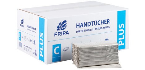 Fripa Essuie-mains PLUS, 250 x 330 mm, pli en C, naturel