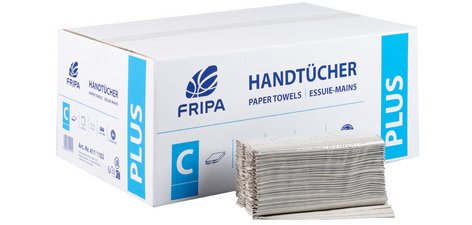 Fripa Essuie-mains PLUS, 250 x 330 mm, pli en C, naturel