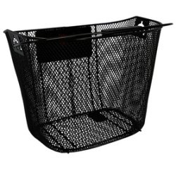 Panier pour guidon de vélo, fixation rapide, noir