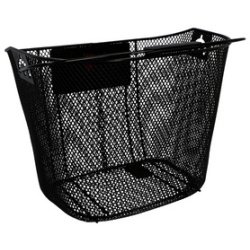 Panier pour guidon de vélo, fixation rapide, noir